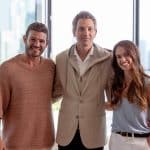 אורי לוין, מנכל תדהר והפרזנטורים ניב סולטן ומאור שוויצר. קרדיט – מיכה לובטון